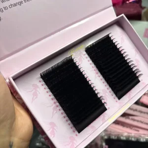Matte Black Silk Lash Extension Trays Manufacturer Private Label 03 0.05 0.07mm Cashmere Eyelash Extensions LC M Curl Lash Trays