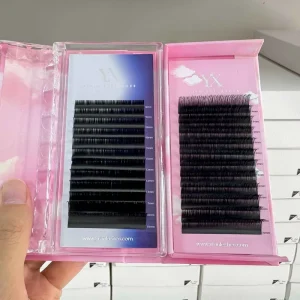 Matte Black Soft Cashmere Eyelashes Extension 0.03 0.05 0.07 Volume Individual Classic Lashes Extensions Trays