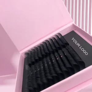 Matte Black Synthetic Hair DreamFlower Cruelty Free Machine Made Eyelash Extensions Volume Trays PBT Silk Supplies
