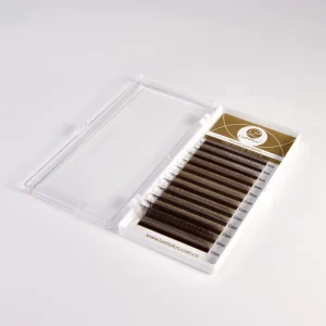 Matte Brown Clover Lash Extensions C D Curl Y W Shape 3D 4D 5D W 0.07 Premade Fan Soft Eyelash Extension Tray