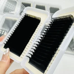 Matte Cashmere Black Korean Pbt Lash Tray Silk MEGA RUSSIAN Matte Lashes Cc Curl Lash Extension Supplies