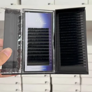 Matte Dark Black Lash Trays Cashmere Individual Velvet Volume Fluffy Silk Eyelash Extensions