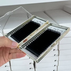 Matte Dark Black Russian Volume 0.03 0.05 0.07 Individual Eyelashes Tray Private Label Cashmere Matte Lash Extensions