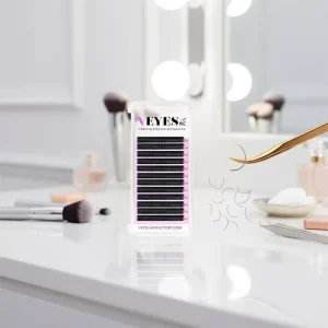Matte Dark Soft Cashmere Volume Silk Lash Trays Velvet Individual Classic Lash Trays Private Label Eyelash Extension