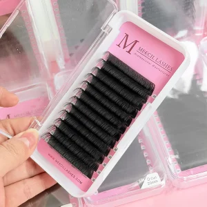 Matte Natural Individual Lash Extensions Cashmere Volume Lashes Tray Easy Fan Cruelty Free Vegan Russian Lash Extensions