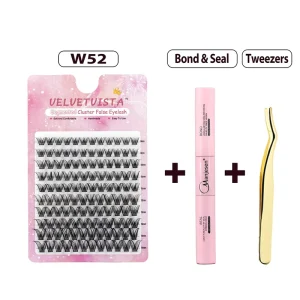 Mature Eye DIY Cluster Eyelash Thin Band Individual Lashes 8-12mm Hooded Eye Aging Skin Gentle Application