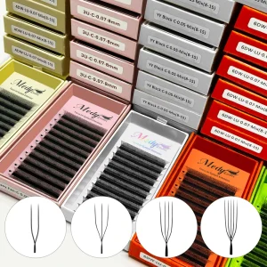 Medylash New3D4D5D U YY Lashes U Shape Fasion Lash Custom Cruel Label False Eyelashes 2d Lash Extension YY UU