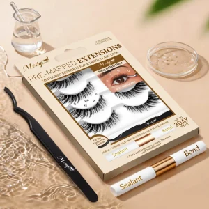 Medylashes Natural Black Waterproof Comfortable Faux Mink Cotton Band Eyelashes