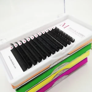 Meecil Elliptical Flat Lashes Single Eyelash Extensions Private Label Cashmere Volume Lashes