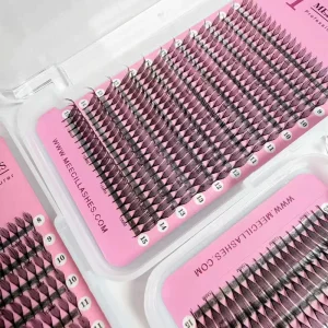 Meecillashes Anime Spire Lash New Design Premade Fans for Soft Cashmere Feathered C D Comic Eyelash Extensions