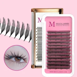 Meecillashes New Upgraded Comic Wings Eyelash Extension Feathered Premade Volume Fans for Soft Super Soft Handmade High Spire