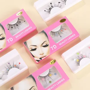 Meet All Custom Party Glitter Color Lashes with butterfly Heart 3d Vegan Dramatic Lashes with Personal logo
