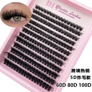 Mega Fluffy Volume Lash Clusters Segmented Eyelashes Messy Spiky Textured Styling Soft Lightweight Fake Lashes for Everyday Wear