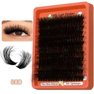 Mega Volume Cluster Lashes Soft PBT Fiber Segmented Lashes 12mm 14mm 16mm 18mm 20mm 22mm 24mm 26mm Long Pre Cut Eyelash Clusters