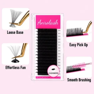 Mega Volume Lash Trays 0.03 0.05 Matte Black Korean PBT Individual Eyelash Extensions Private Label Lash Supplier