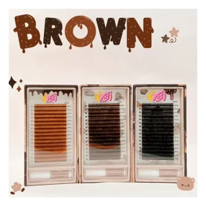 Mega Volume Soft Brown Eyelash Extensions Caramel Honey Eyelash Extention Natural Pecan Mocha Lash Extensions Trays