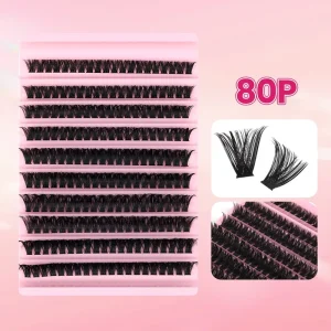Mesh Root Individual Cluster LashesTray Soft Matte Fiber DIY Self Graft Eyelash Extensions C D Curl Reusable Segment Lashes