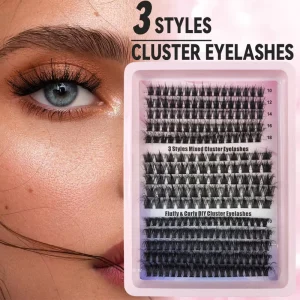 Messy Style Mixed False Eyelashes Large Bowl Base Shaping Frizzy Segmented Lashes Factory Direct