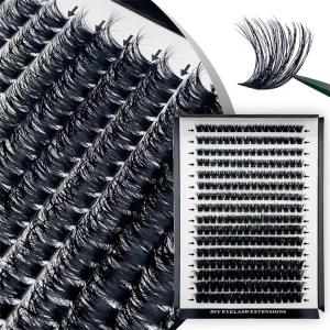 Messy Thick Cluster Lashes 120D 256-Piece DIY Segment Lashes