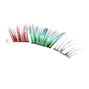 Mexico Independence Day No Glue Cluster Lashes Red White & Green Flag Colors Eyelashes for Festival & Party Easy Application