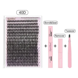 Middle East Style DIY Cluster Eyelash Ultra Black Individual Lashes 12-20mm Intense Dramatic Arabic Makeup
