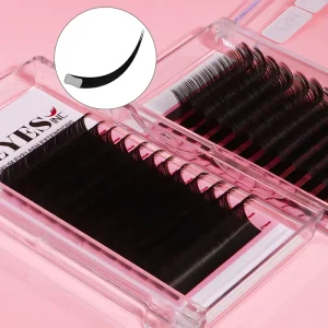Mink Cashmere Flat Eyelash Extension Mixed Tray 0.15 C Curl 8-16mm Soft Ellipse Shape Classic Easy Fans Lash Extensions
