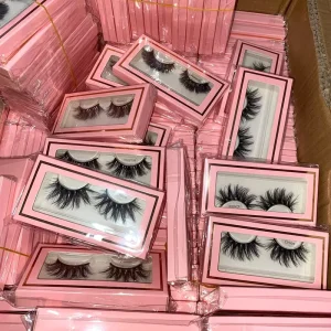 Mink Eyelashes 25mm Lashes 27mm Mink Lashes Handcrafted Full Volume Dramatic Eyelashes Luxury 3D Mink Lashes