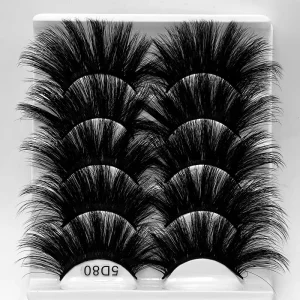 Mink Eyelashes Eyelash Real 3D Free Sample Lashes 25MM Fur Hand Made 3D Multi Layered Custom Size Accepted Natural Long OEM ODM