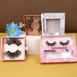 Mink Eyelashes and Packaging Full Strip Lashes Lashes3d Vendor 25mm
