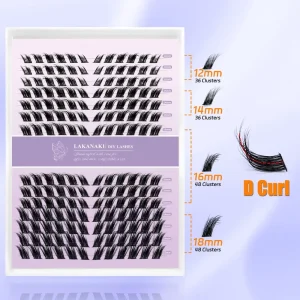 Mink Fox Segment Cluster Eyelash Kit Individual Fluffy DIY Cluster Lashes