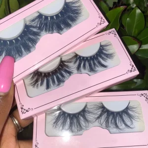 Mink Lash 3d Magnetic Full Strip Lashes Hand Made 7D Full Mink Strip Lashes Private Label Adhesive Striplash With Box