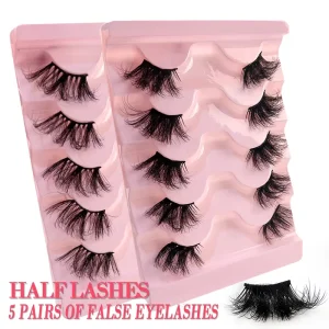 Mink Lash Strip Vendor Individual Eyelash Extensions Soft Silk Mink Eyelashes Fluffy 18 mm pink Lashes Tray