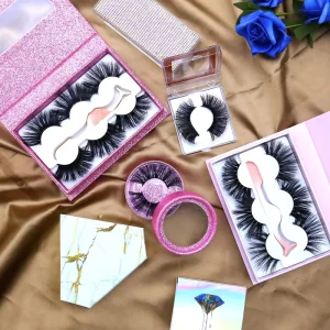 Mink Lashes 3D Multi Layered Thick Natural Black Handmade 0.15mm Thickness Natural for 8MM-25MM Length OEM Eyelashes