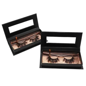Mink Strip Lashes False Eyelashes 3D Dramatic Handmade Reusable Cruelty Free Black Cotton Band Private Label