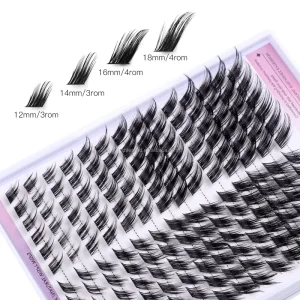 Mix 3D Fluffy Single Cluster Eyelash Extension Segmented Natural Fox Eye Effect Makeup Lashes Individual False Eyelashes