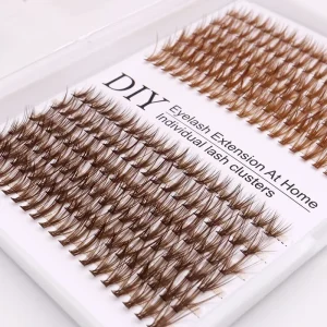 Mix Length 30D Russian Volume Synthetic Hair Handmade DIY Cluster Segment Thick Natural Soft Dark Light Brown Mega Eyelashes