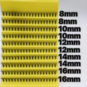 Mix Size DIY Lash Extensions C D Curl Natural Cluster Lashes with Private Label Knot Free 20D Fan Eyelashes