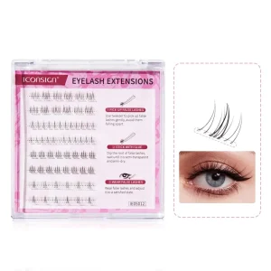 Mixed Clear Band DIY Lash Clusters Natural Mink Cluster Lashes Individual Segment Under Lashes Fan Eyelash Bottom Eyelashes Tray