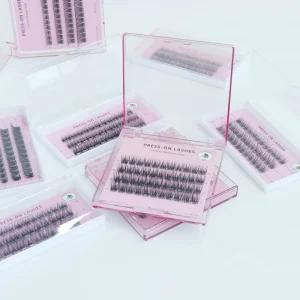 Mixed DIY Eyelash d Curl Segmented Large Box Custom Logo Packaging Pre glued Self Adhesive Cluster Lashes