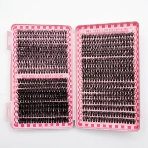 Mixed Density 30D 40D 50D Lash Clusters Book 32 Rows Fluffy Wispy DIY Individual Eyelash Extensions OEM Vendor