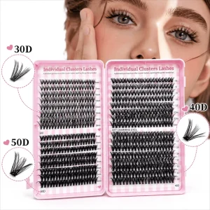 Mixed Density 30D 40D 50D Mix Lash Clusters Book 32 Rows Fluffy Wispy DIY Individual Eyelash Extensions OEM Vendor