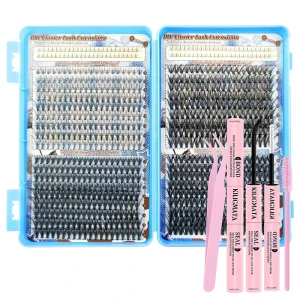 Mixed Large Capacity Eyelash Book Press on Pre Cut Cluster Eyelash Extension DIY Segment Lashes Cluster Kit