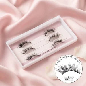 Mixed Length Cat Eye Lashes C Curl Faux Mink Half Lashes Light Weight Soft Lashes for Middle East Beauty Stock Custom Packing