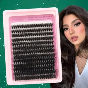 Mixed Length Individual False Eyelashes Kit 280 Pcs Lash Clusters 10-18mm 30D+40D Individual Lashes Kit (White Tray)