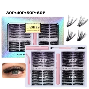 Mixed Length Self Application DIY Cluster Lash Kit for Home Use and Beginners OEM ODM