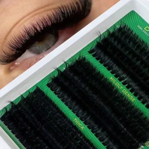 Mixed-Length Thick 3D Synthetic Fiber False Eyelashes