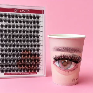 Mixed Style Cluster Lashes Assortment Pack Includes Wispy Cross Crisscross and Doll Eye Effect Eyelashes for Salon Lash Artist