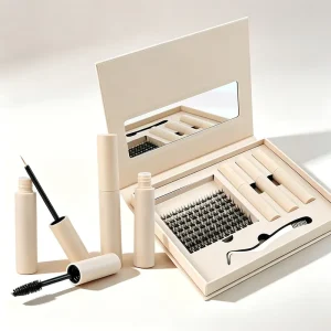Mixed Style Cluster Lashes Book Bottom Lash + Spike Lashes + Volume Lash Clusters Kit DIY Home Eyelash Extension
