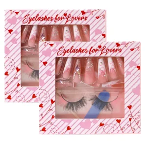 More Than 100 Styles Women Press on Nails and Eyelashes Lashes Packaging Box Set Kit