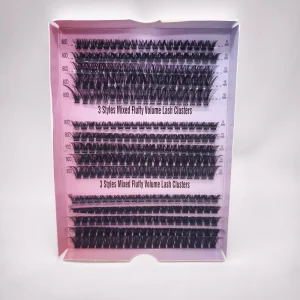 Most Popular 8 10 12 14 16Mm DIY Eyelash Handmade D Curl Fluffy Cluster Lashes 60D 80D 100D Mixed in One Tray